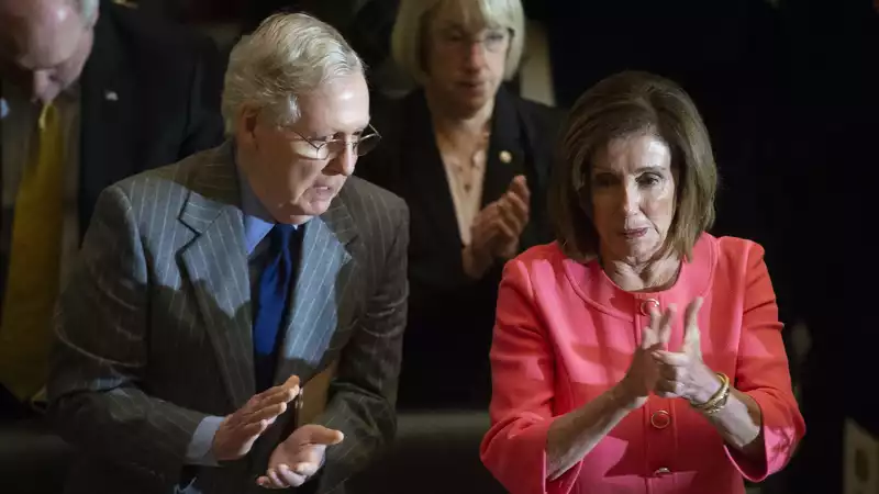 stimulation check on the way? Pelosi and Mcconnell meet