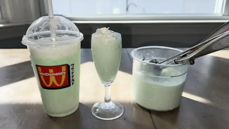 I made a shamrock shake at home using Ninja Creamy