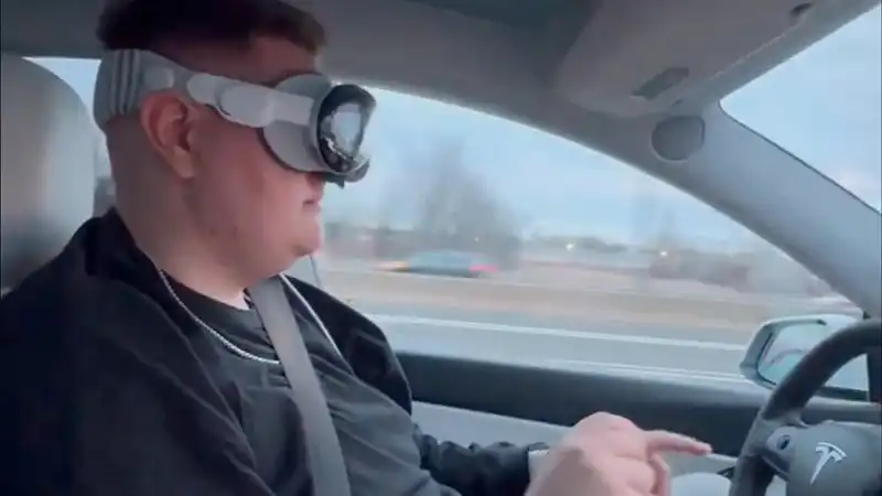 You should not use the Apple Vision Pro while driving, but the company is serious about allowing it